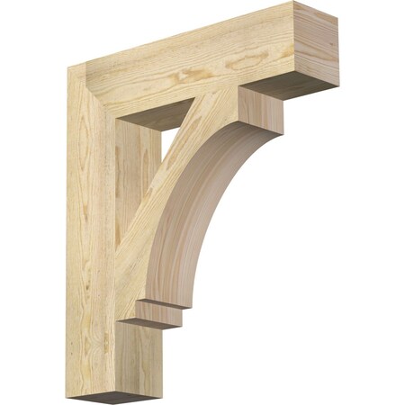 Ekena Millwork Imperial Block Rough Sawn Bracket, Douglas Fir, 6"W x 26"D x 30"H BKT06X26X30IMP05RDF